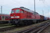 232 309 in Basel Bad wartet auf die Nacht, um ohne Behinderung des Personenverkehrs einen Trafo nach Rheinfelden zu transportieren. (25.04.2006)